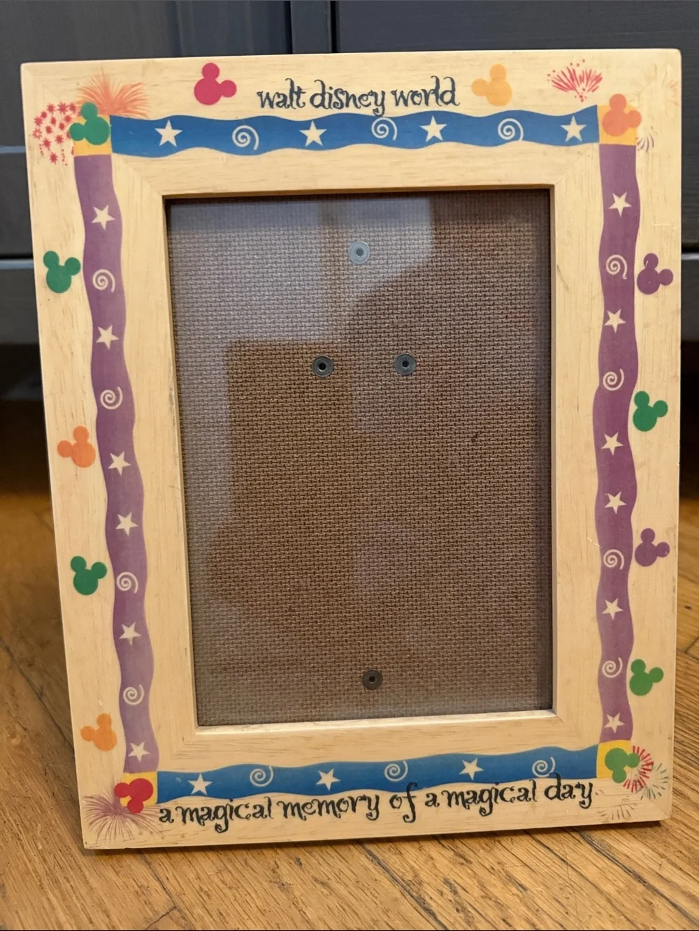 Disney Wooden Picture Frame in Natural with Multicolor Accents 5x7